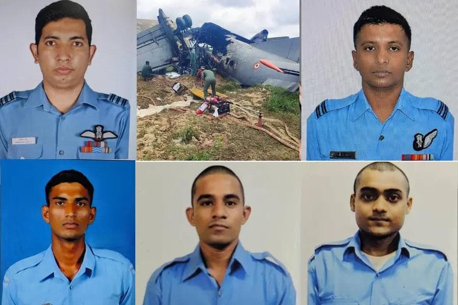 വ്യോമസേന വിമാനദുരന്തം; അഞ്ച് സൈനികർക്ക് വീരമൃത്യു